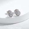 MODIAN Luxury Tiny Halo Moissanite Stud Earrings 925 Sterling Silver Earrings For Women Engagement Wedding Fine Jewelry Gift