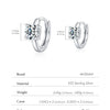 MODIAN 1CT/2CT D Color Moissanite Ear Buckle 925 Sterling Silver Classic Round Hoop Earrings For Women Fine Wedding Jewelry