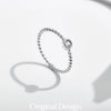 MODIAN Bezel Setting Moissanite Ring 925 Sterling Silver Beads Trendy Stackable Finger Rings For Women Lab Diamond Jewelry