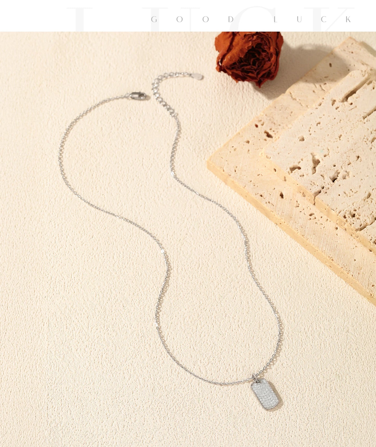 MODIAN D Color Moissanite Rectangle Brand Necklace 925 Sterling Silver Trendy Stackable Pendant Necklaces For Women Fine Jewelry