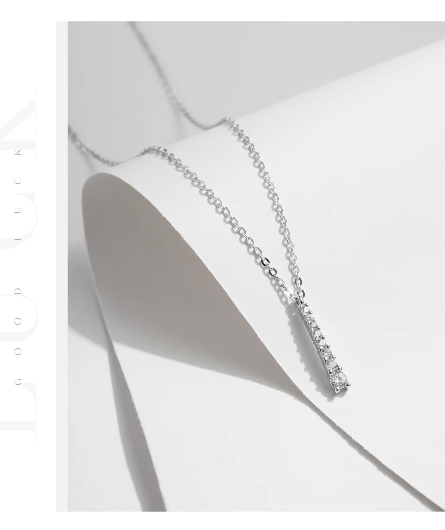 MODIAN Minimalist D Color Moissanite Necklace Prong Setting Lab Diamond For Women 925 Sterling Silver Pendant Necklace Jewelry