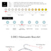 MODIAN 1CT D Color Moissanite Bracelet 925 Sterling Silver Delicate Double Layer Bracelets For Bridal Wedding Fine Jewelry Gifts