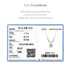 MODIAN 1CT D Color Moissanite Necklace 925 Sterling Silver Luxury Halo Charm Pendant Necklace For Women Bridal Wedding Jewelry