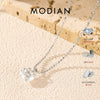 MODIAN D Color Moissanite Necklaces 925 Sterling Silver Trendy Beads Necklace Stackable Pendant Necklace For Women Fine Jewelry