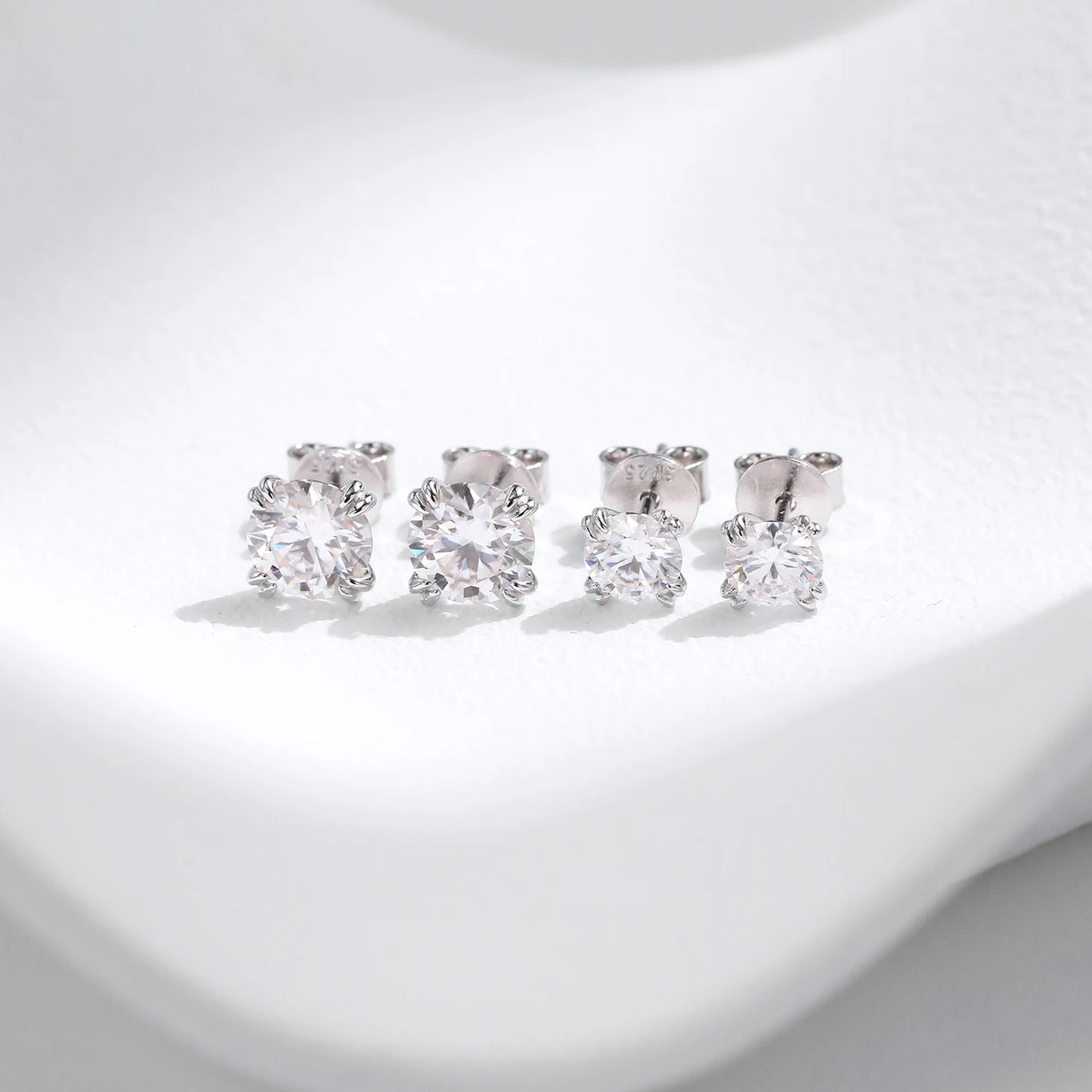 MODIAN D Color 1CT Moissanite Stud Earrings 925 Sterling Silver Brilliant Round Cut Lab Created Diamond Jewelry For Women