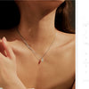 MODIAN D Color Rhombic Moissanite Necklaces 925 Sterling Silver Simple Link Chain Pendant Necklace For Women Fine Jewelry Gifts