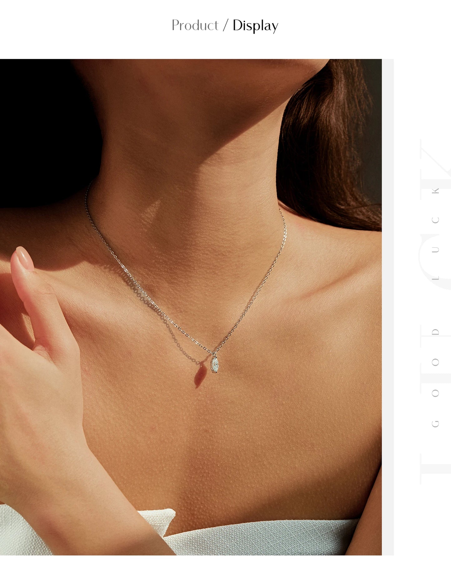 MODIAN D Color Rhombic Moissanite Necklaces 925 Sterling Silver Simple Link Chain Pendant Necklace For Women Fine Jewelry Gifts