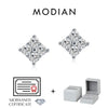 MODIAN Simple D Color Moissanite 925 Sterling Silver Dazzling Lab Created Diamond Ideal Cut Stud Earrings For Women Jewelry