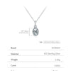 MODIAN 1CT Oval Bezel D Color Moissanite Necklaces 925 Sterling Silver Luxury Wedding Pendant Necklace For Women Fine Jewelry