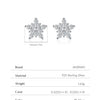 MODIAN D Color Dazzling Moissanite Earrings 925 Sterling Silver Trendy Cute Snowflake Stud Earrings For Women Fine Jewelry