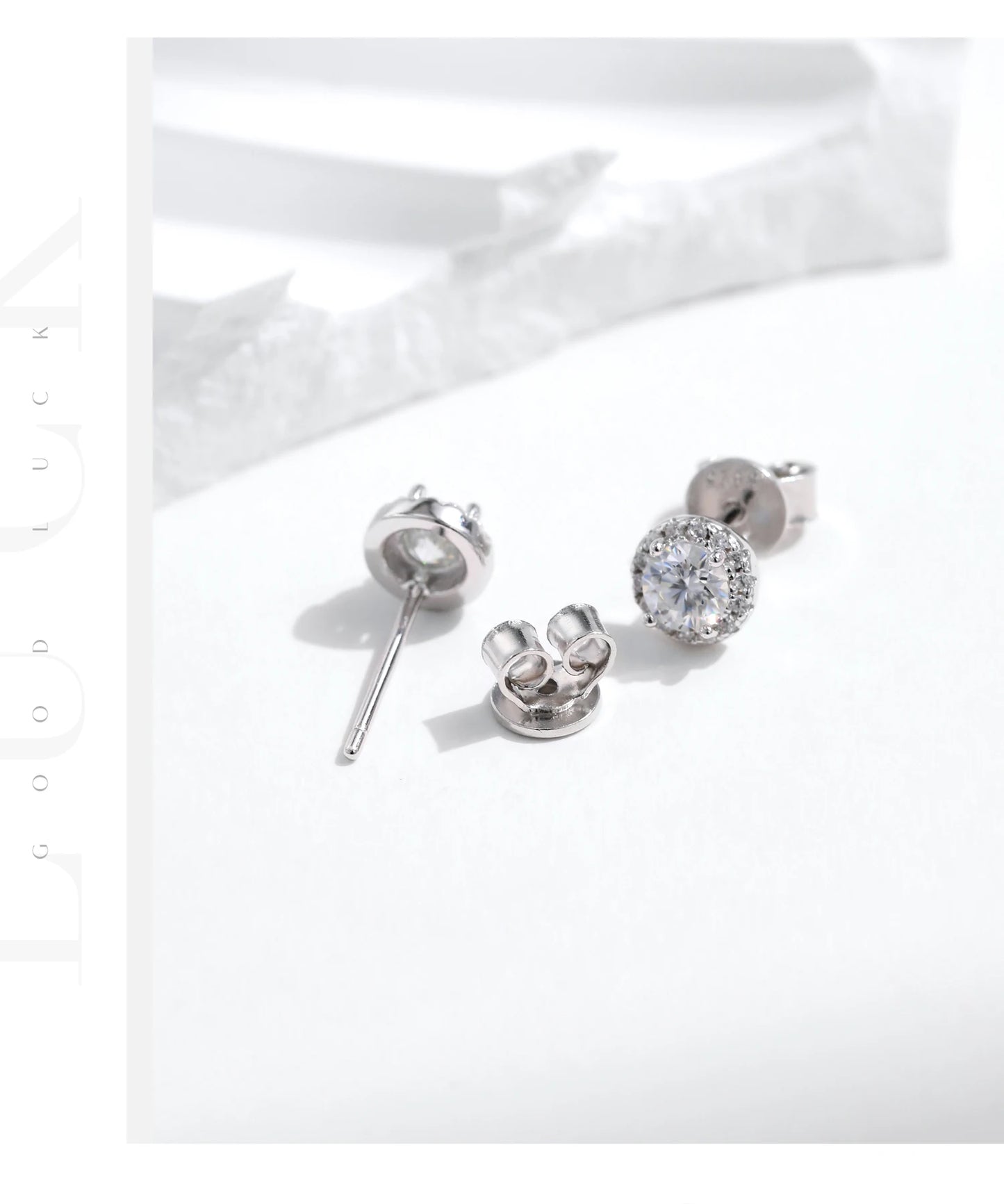 MODIAN Moissanite 925 Sterling Silver Fashion Luxury Round Necklace Stud Earrings Ring For Women Wedding Fine Jewelry Se