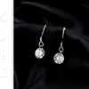 MODIAN 1CT D Color Sparkling Moissanite Hook Earrings 925 Sterling Silver Round Sway Dangle Earrings For Women Fine Jewelry