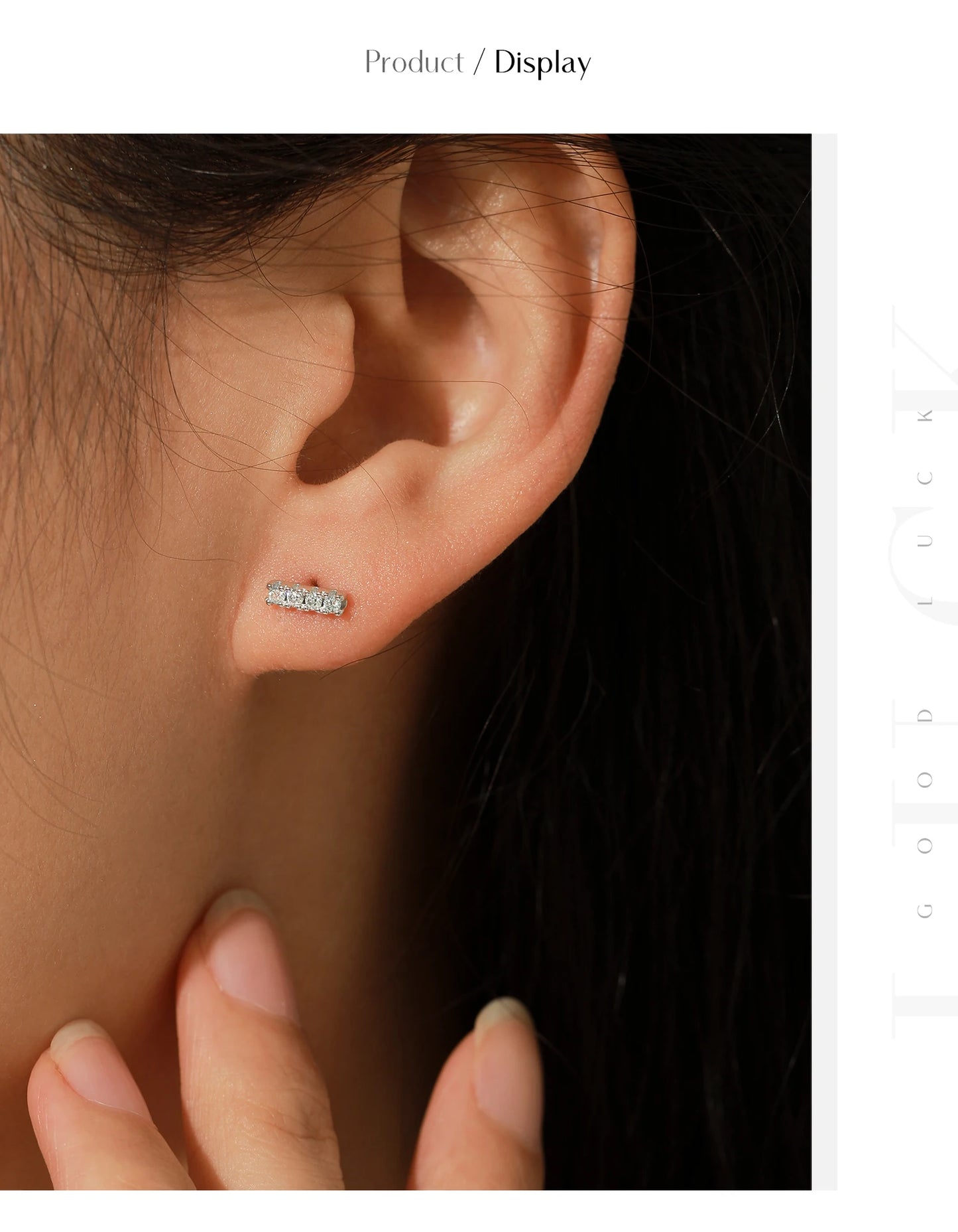 MODIAN D Color Moissanite Minimalism Stud Earrings 925 Sterling Silver Stackable Fashion Earrings For Women Vacation Jewelry