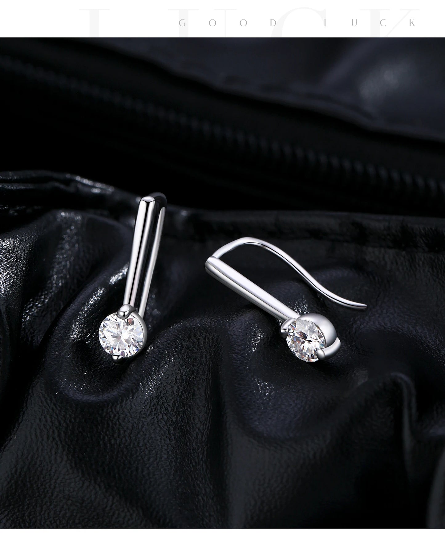 MODIAN Sparkling D Color Moissanite Drop Earrings 925 Sterling Silver Classic Geometric Dangle Earrings For Women Fine Jewelry