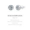 MODIAN 1CT/2CT D Color Bezel Moissanite Earrings 925 Sterling Silver Classic Round Stud Earrings For Women Wedding Fine Jewelry