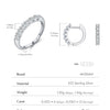 MODIAN D Color Moissanite 925 Sterling Silver Luxury Sparkle Geometric Hoop Earrings Ring For Women Wedding Fine Jewelry Set