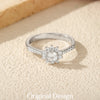 MODIAN D Color Moissanite Luxury Halo Rings 925 Sterling Silver Sparkling Wedding Engagement Rings For Women Fine Jewelry