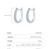 MODIAN D Color Moissanite U Shape Hoop Earrings 925 Sterling Silver Exquisite Elegant Ear Buckle For Women Daily Fine Jewelry