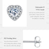 MODIAN Moissanite D Color Stud Earrings Hearts Cut Lab Created Diamond 925 Sterling Silver Romantic Earrings For Women Jewelry