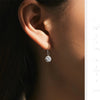 MODIAN 1CT D Color Sparkling Moissanite Hook Earrings 925 Sterling Silver Round Sway Dangle Earrings For Women Fine Jewelry