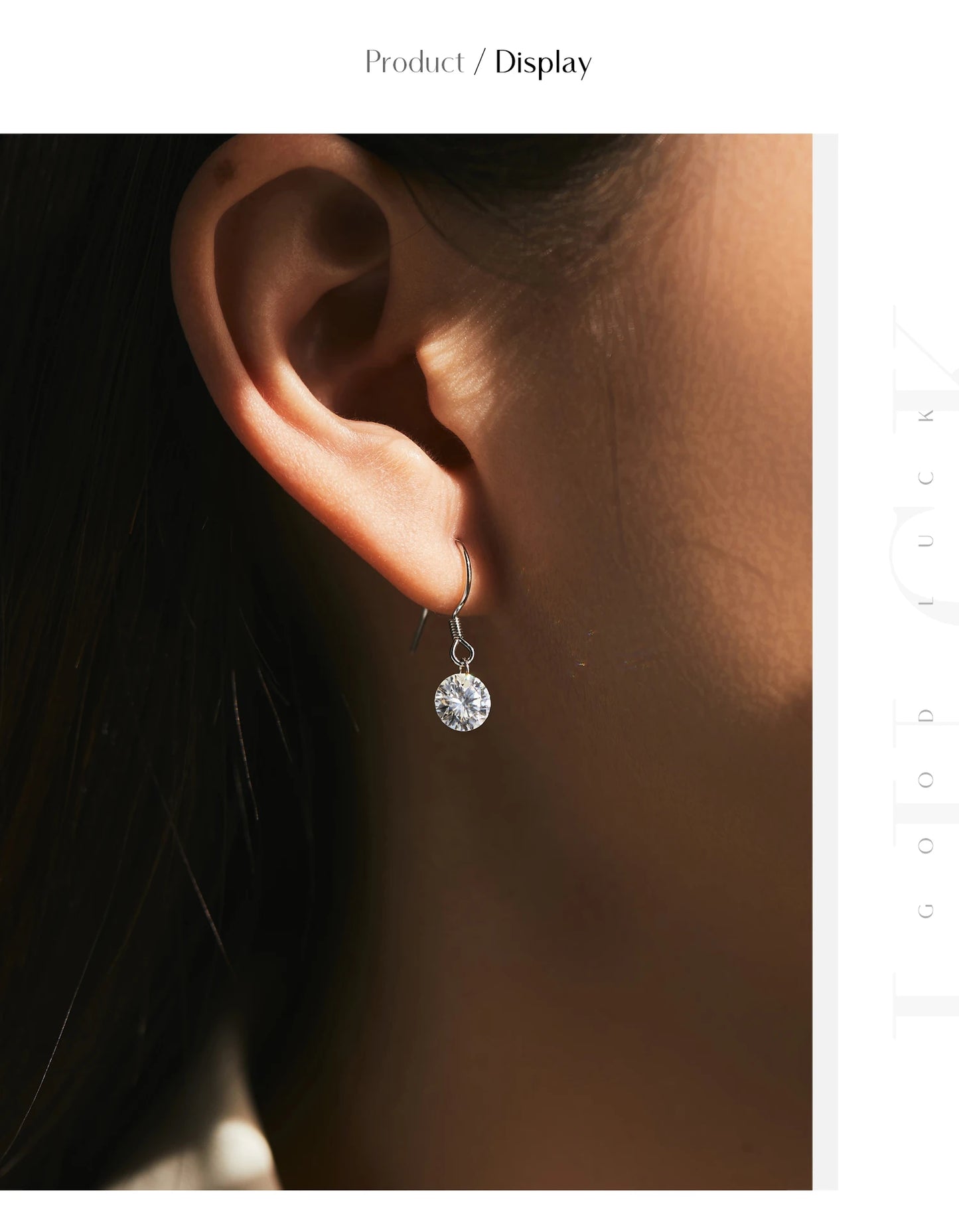 MODIAN 1CT D Color Sparkling Moissanite Hook Earrings 925 Sterling Silver Round Sway Dangle Earrings For Women Fine Jewelry