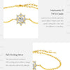 MODIAN 0.5CT VVS1 D Color Moissanite Bracelet Classic 925 Sterling Silver Snowflake Chain Charms For Women Jewelry