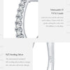 MODIAN D Color Moissanite U Shape Hoop Earrings 925 Sterling Silver Exquisite Elegant Ear Buckle For Women Daily Fine Jewelry