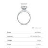 MODIAN 2ct D Color VVS1 Clarity Moissanite 925 Sterling Silver Dazzling Classic Crown Rings For Women Wedding Fine Jewelry
