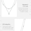 MODIAN Moissanite D Color Double Layer Pendant Necklace 925 Sterling Silver Round Stylish Choker Necklace For Women Jewelry