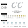 MODIAN D Color C Shape Moissanite Earrings 925 Sterling Silver Charming Dazzling Hoop Earrings For Women Wedding Fine Jewelry
