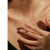MODIAN 3 Styles Moissanite Necklace 925 Sterling Silver Simple Geometric Fishing Line Choker Necklaces For Women Fine Jewelry