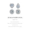MODIAN D Color Heart Pear Square Moissanite Stud Earrings 925 Sterling Silver Lab Diamond Earrings For Women Wedding Jewelry