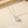 MODIAN 1CT Dazzling Moissanite Halo Necklace 925 Sterling Silver Heart Wedding Gfits Pendant Necklace For Women Fine Jewelry