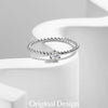 MODIAN D Color Round Moissanite Lab Diamond Rings 925 Sterling Silver Simple Classic Beads Stackable Ring For Women Jewelry