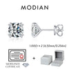 MODIAN D Color 1CT Moissanite Stud Earrings 925 Sterling Silver Brilliant Round Cut Lab Created Diamond Jewelry For Women