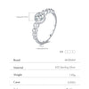 MODIAN 0.5Ct VVS1 Moissanite Rings 925 Sterling Silver Fashion Stackable Finger Ring For Women Wedding Anniversary Jewelry