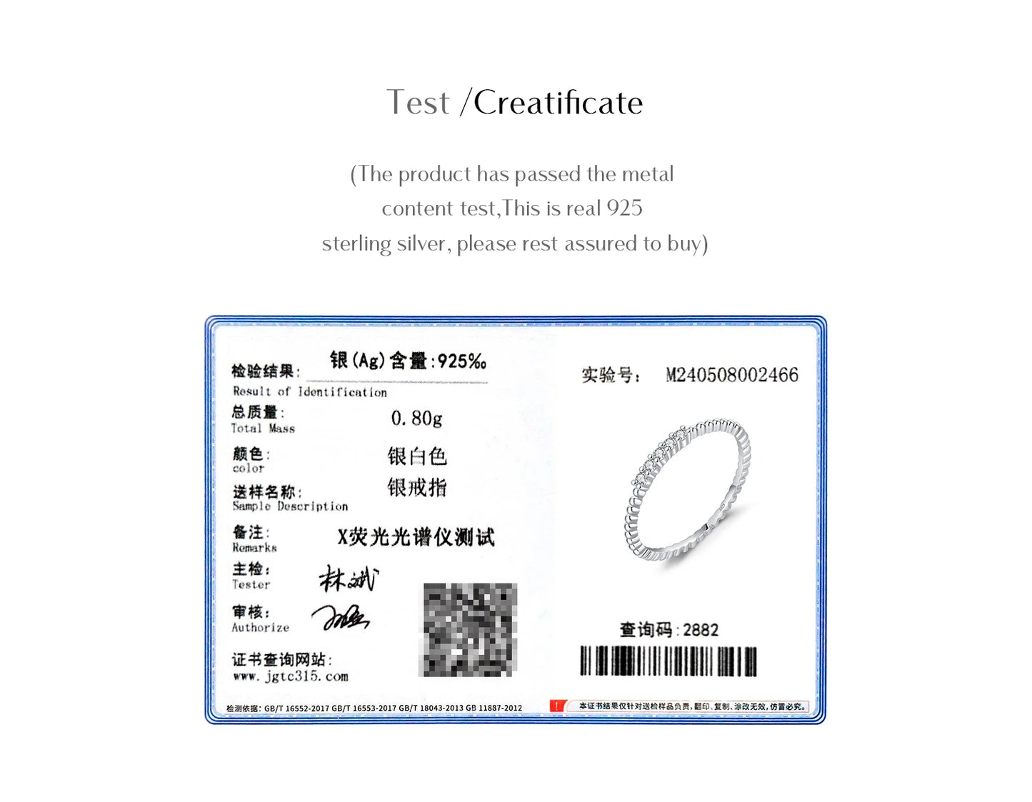 MODIAN Sparkling Moissanite Eternity Band Ring 925 Sterling Silver Stackable Popular Finger Rings For Women Party Jewelry