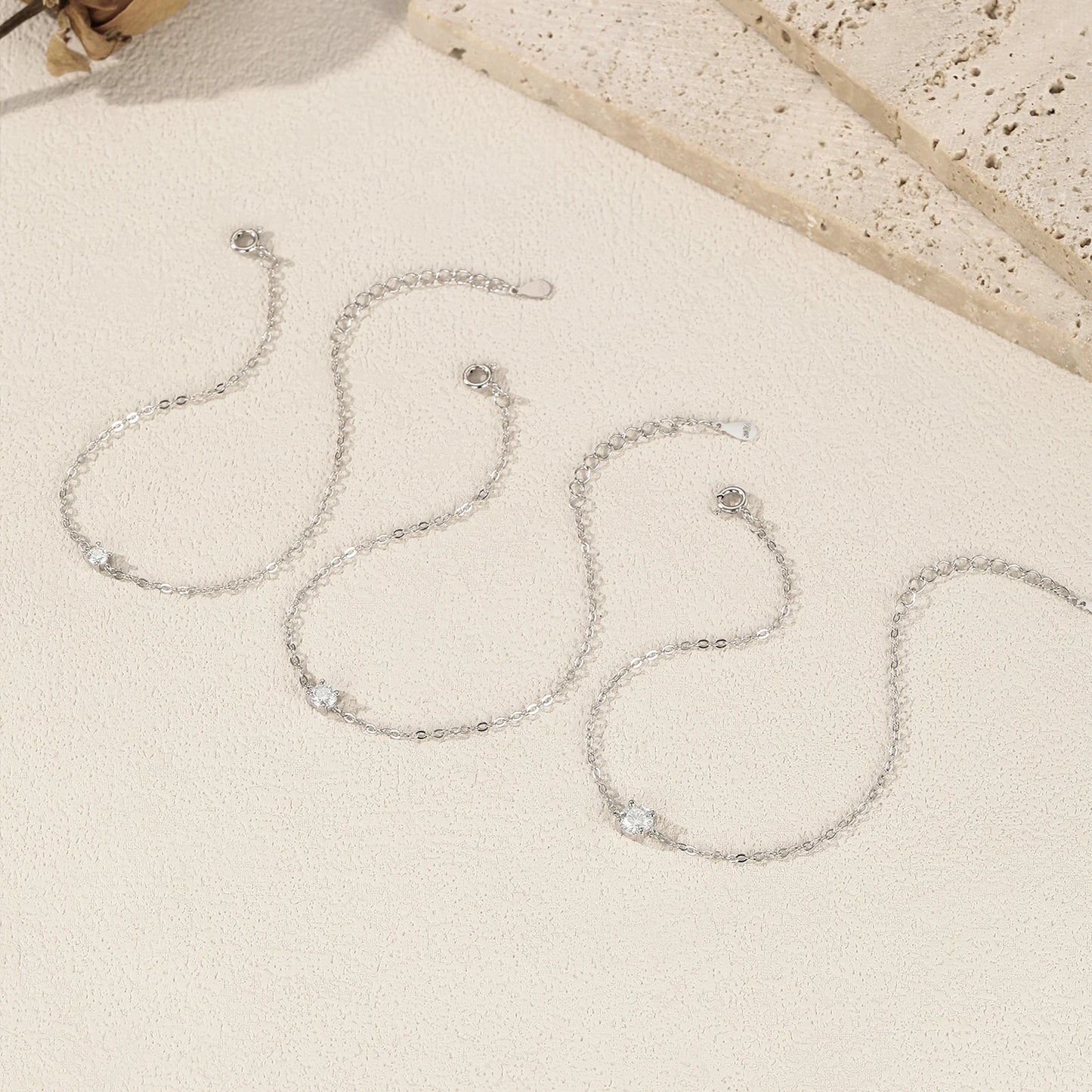 MODIAN D Color Moissanite Bracelet 925 Sterling Silver Classic Minimalist Daily Link Chain Bracelet For Women Fine Jewelry