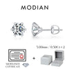 MODIAN 1 Carat D Color Moissanite Stud Earrings 925 Sterling Silver Sparkling Wedding Platinum Plated Fine Jewelry For Women