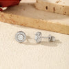 MODIAN Sparkling D Color Moissanite Halo Earrings 925 Sterling Silver Classic Stud Earrings For Women Wedding Fine Jewelry Gift