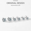 Modian Moissanite 1CT 2CT D Color VVS1 EX Luxury Stud Earrings 925 Sterling Silver Sparkling Earrings For Women Wedding Jewelry