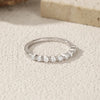MODIAN D Color Moissanite Round Ring 925 Sterling Silver Sparkling Stacking Slim Band Rings For Women Wedding Fine Jewelry Gifts