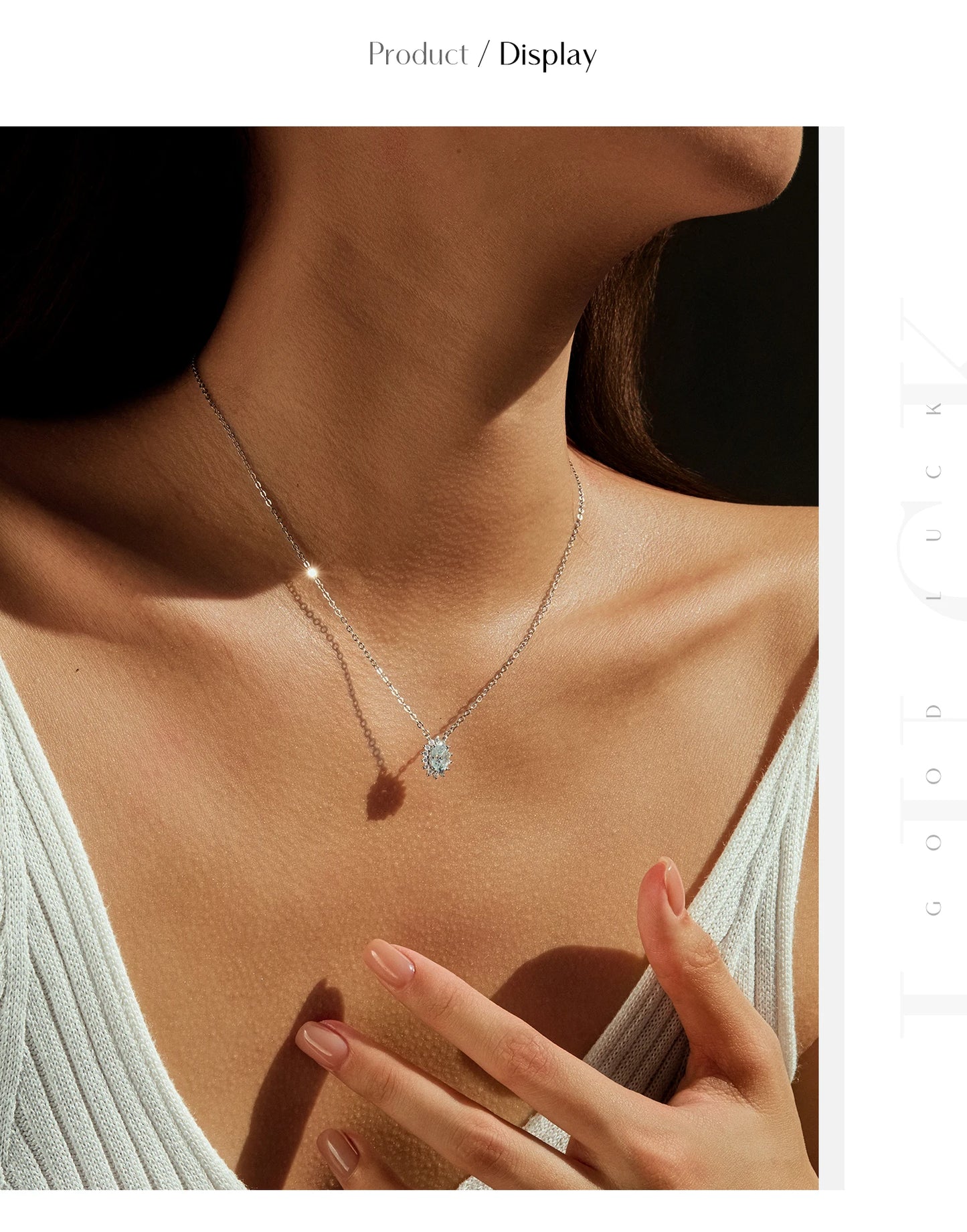 MODIAN D Color Oval Moissanite Necklaces 925 Sterling Silver Classic Pendant Necklace For Women Wedding Engagement Fine Jewelry