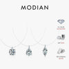 MODIAN 3 Styles Moissanite Necklace 925 Sterling Silver Simple Geometric Fishing Line Choker Necklaces For Women Fine Jewelry