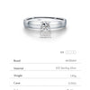 MODIAN D Color Round Moissanite Rings 925 Sterling Silver Fashion Simple Ring For Women Wedding Statement Jewelry Gifts