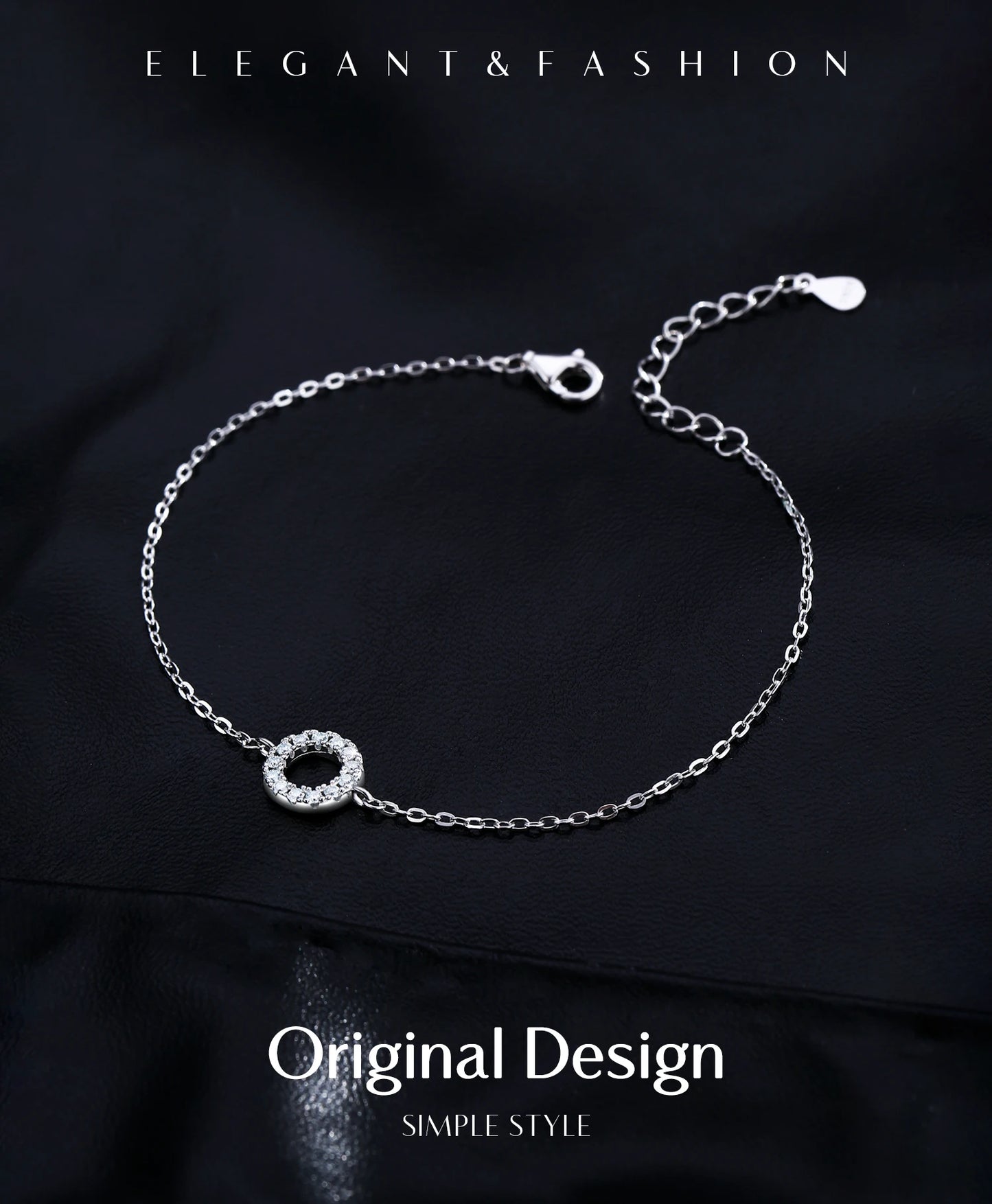 MODIAN D Color Moissanite Bracelet 925 Sterling Silver Fashion Hallow Out Round Link Chain Bracelet For Women Fine Jewelry Gifts