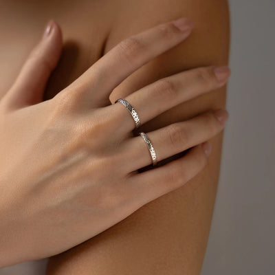 MODIAN D Color Moissanite Sparkle Couple Ring 925 Sterling Silver Charming Stars Ring For Women and Men Anniversary Fine Jewelry