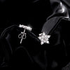 MODIAN D Color Dazzling Moissanite Earrings 925 Sterling Silver Trendy Cute Snowflake Stud Earrings For Women Fine Jewelry