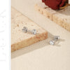 MODIAN 3MM-5MM Size D Color Moissanite 925 Sterling Silver Classic Simple Round Stud Earrings For Women Fine Stackable Jewelry