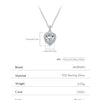 MODIAN 1CT Dazzling Moissanite Halo Necklace 925 Sterling Silver Heart Wedding Gfits Pendant Necklace For Women Fine Jewelry